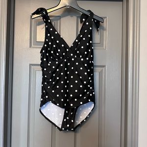 Polka dot one piece swimsuit